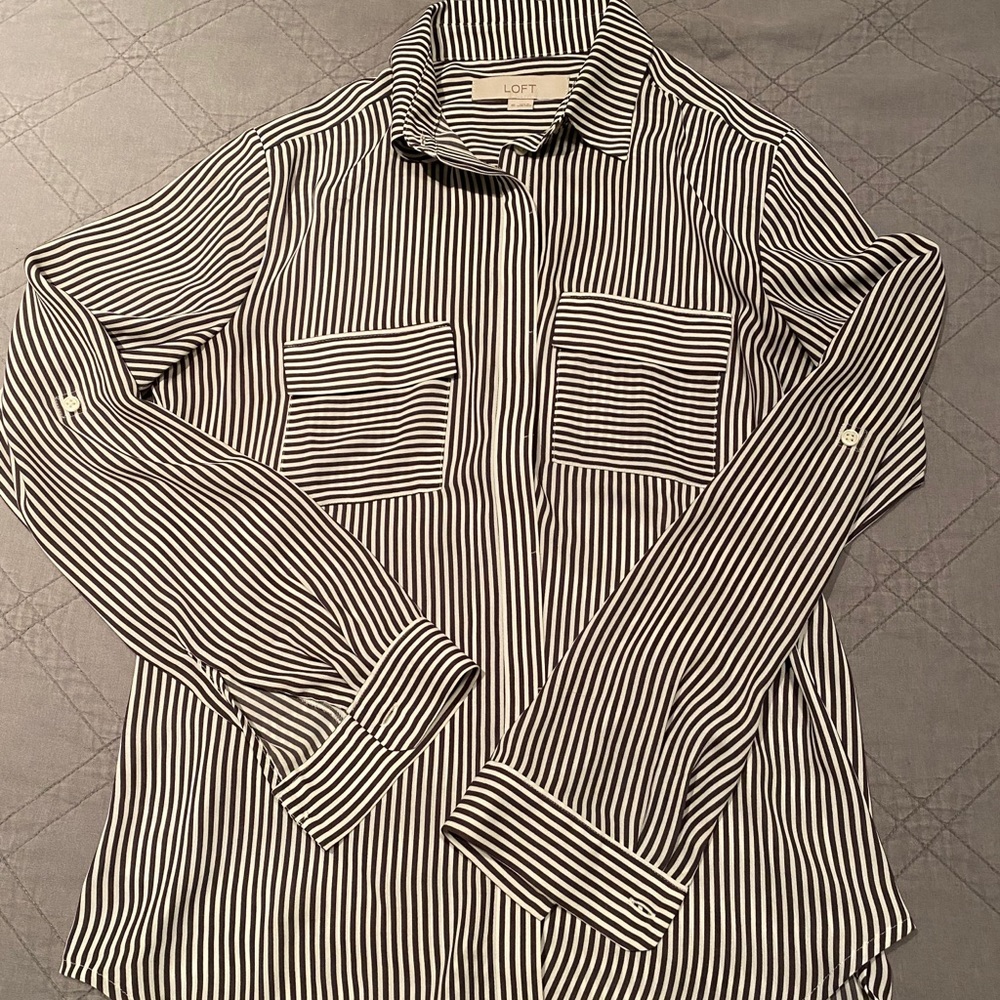 Loft striped dress shirt
